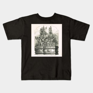 Entrance guards Temple at Ayenar India Kids T-Shirt